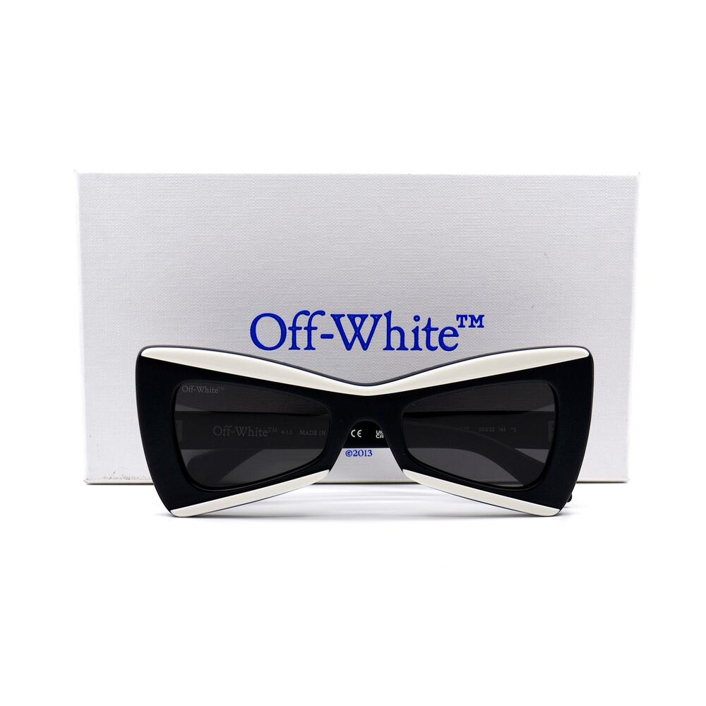 OFF-WHITE 0ER1070 BLACK /WHITE GREY WOMEN'S AUTHENTIC SUNGLASSES - Picture 12 of 13